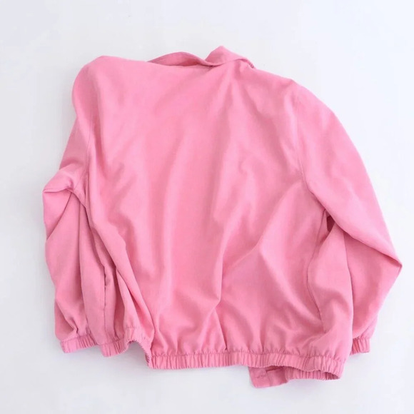 Vintage Alfred Dunner Pink Embroidered Floral Button Up Lightweight Jacket 18W - Picture 13 of 13